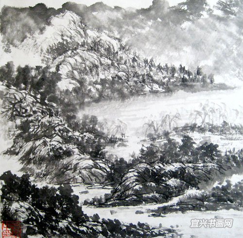 展讯：水墨丹青——董振怀 谈卫中中国画作品展 - 宜兴书画网